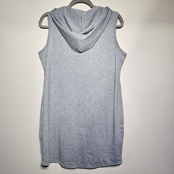 Shein Sleeveless Hooded Casual Dress, Size Large, Gray - Picture 5 of 6